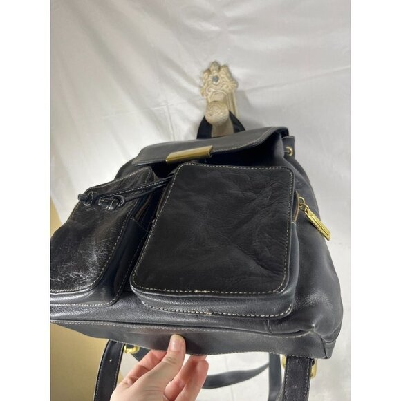 GIANI BERNINI Black Leather Backpack - Picture 14 of 16